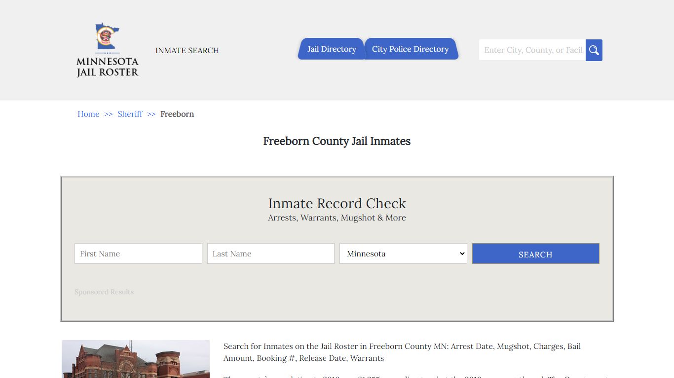 Freeborn County Jail Inmates | Jail Roster Search